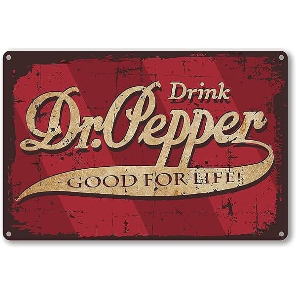 Dr Pepper Retro Metal Wall Sign