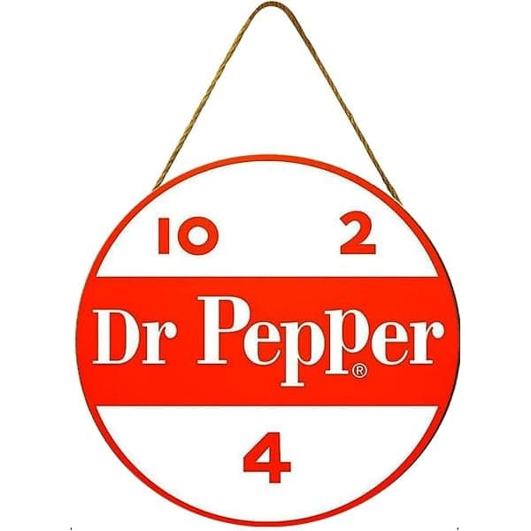 Dr Pepper 10-2-4 Round Metal Sign (12")