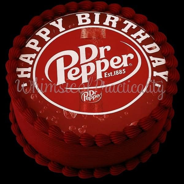 Dr Pepper Happy Birthday Cake Topper