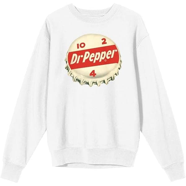 Dr Pepper Bottle Cap Long-Sleeve Crewneck