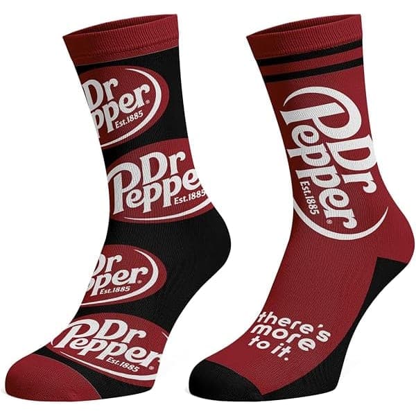 Bioworld Dr Pepper Crew Socks (2-Pack)