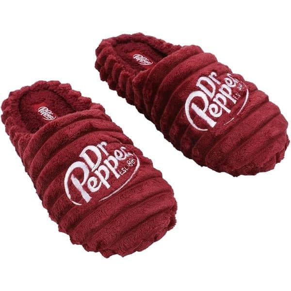 Bioworld Dr Pepper Red Scuff Slippers