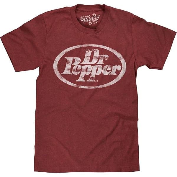 Tee Luv Faded Dr Pepper Soda Logo Tee