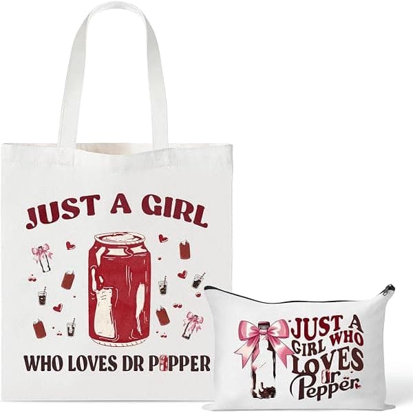 Dr Pepper Tote & Makeup Bag Set (2-Piece)