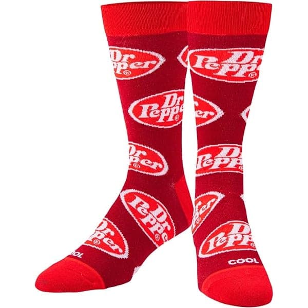 Odd Sox Dr Pepper Retro Logo Crew Socks