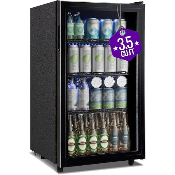 3.5 Cu. Ft. Glass-Door Beverage Fridge