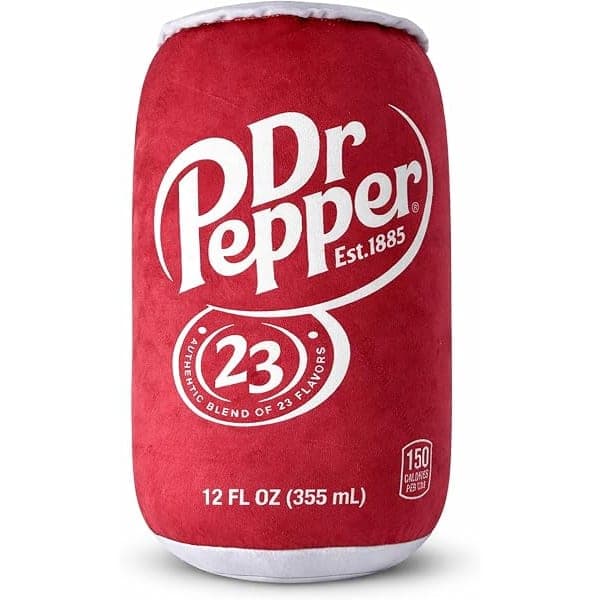 Dr Pepper Can-Shaped Plush Pillow