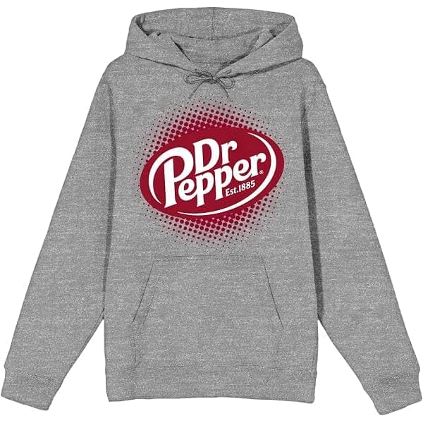 Bioworld Dr Pepper Fizzy Logo Long-Sleeve Hoodie Tee