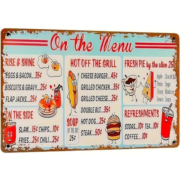 Dr Pepper "On the Menu" Metal Sign