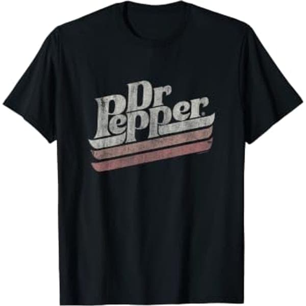Distressed Vintage Dr Pepper Stripe Tee