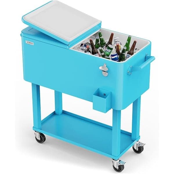Rolling Ice Chest Party Bar