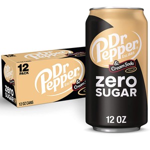 dr pepper cream soda zero 12 pack cans